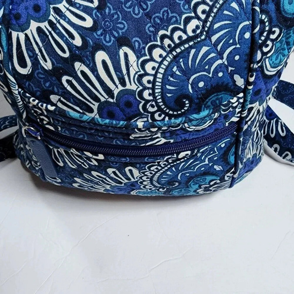 Vera Bradley HIPSTER Crossbody BLUE TAPESTRY Purse Shoulder Bag - Picture 4 of 9